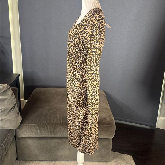 Isabel by Ingrid & Isabel Animal Print Long Sleeve Ruched Maternity Dress S NEW - Picture 5 of 10